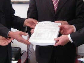선단동, 중학교 유치 건의문 전달