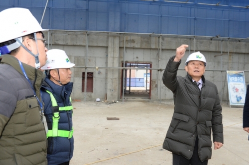 포천시장, 가산체육문화센터 신축공사 현장 확인 
