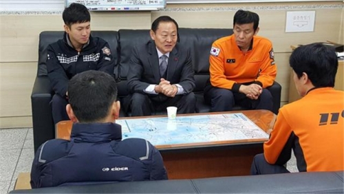  서장원 포천시장, 소흘 119안전센터 방문