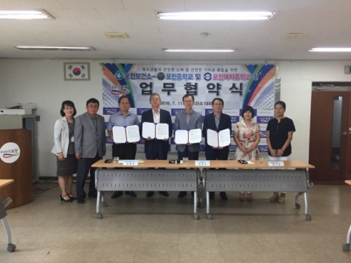 보건소, 교내 금연환경 조성을 위해 업무협약