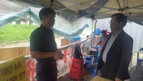 민천식 포천부시장, 영평 사격장 관련 건의사항 청취 및 1인 시위현장 방문 