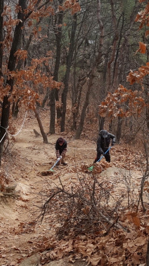 포천시 소흘읍, 천보산 등산로 낙엽 제거 및 환경 정비