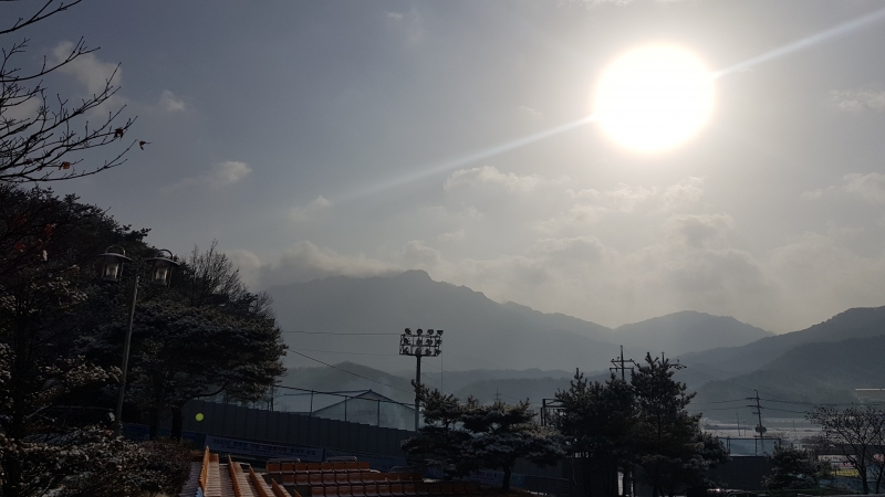 화현면사무소에서 바라본 운악산