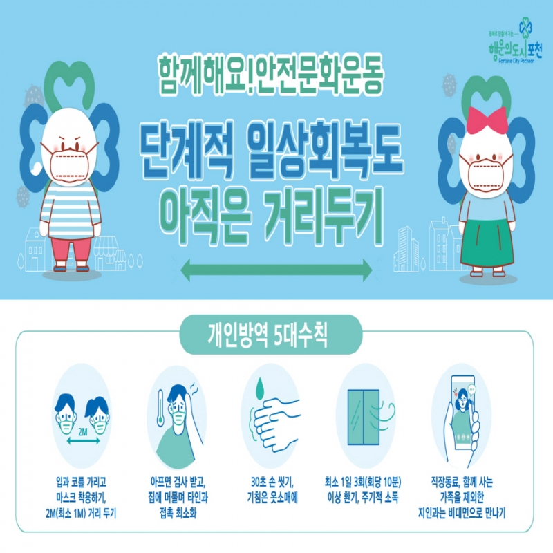 단계적 일상회복도 아직은 거리두기!