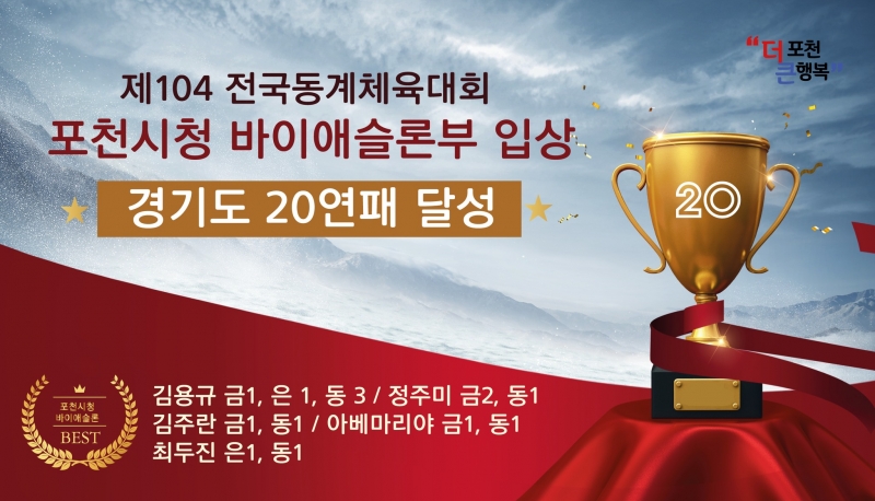 제104 전국동계체육대회 포천시청 바이애슬론부 입상[경기도 20연패 달성]