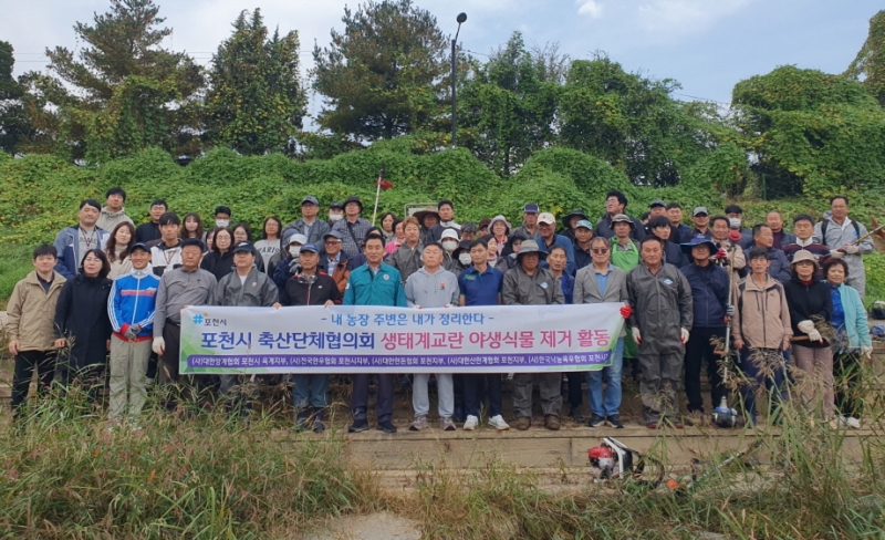 포천시 축산단체협의회, ‘생태계교란 야생식물 제거 활동’ 실시