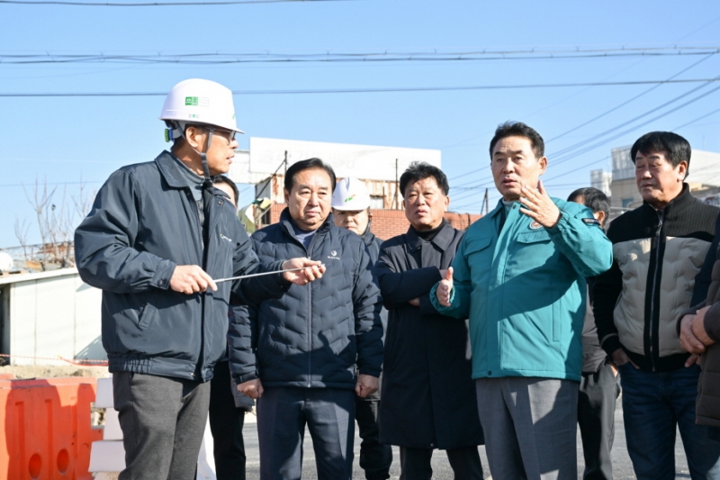 백영현 포천시장, ‘하송우~마산 간 도로확포장공사’ 임시개통 현장 점검