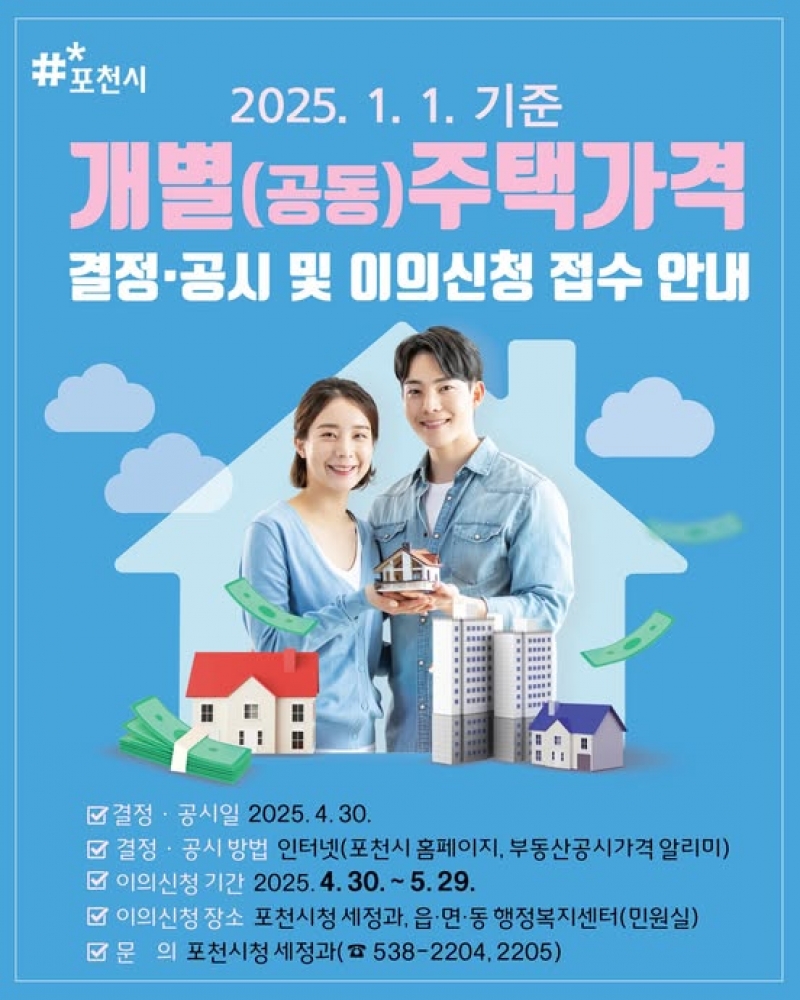 2025. 1. 1. 기준 개별(공동)주택가격 결정‧공시