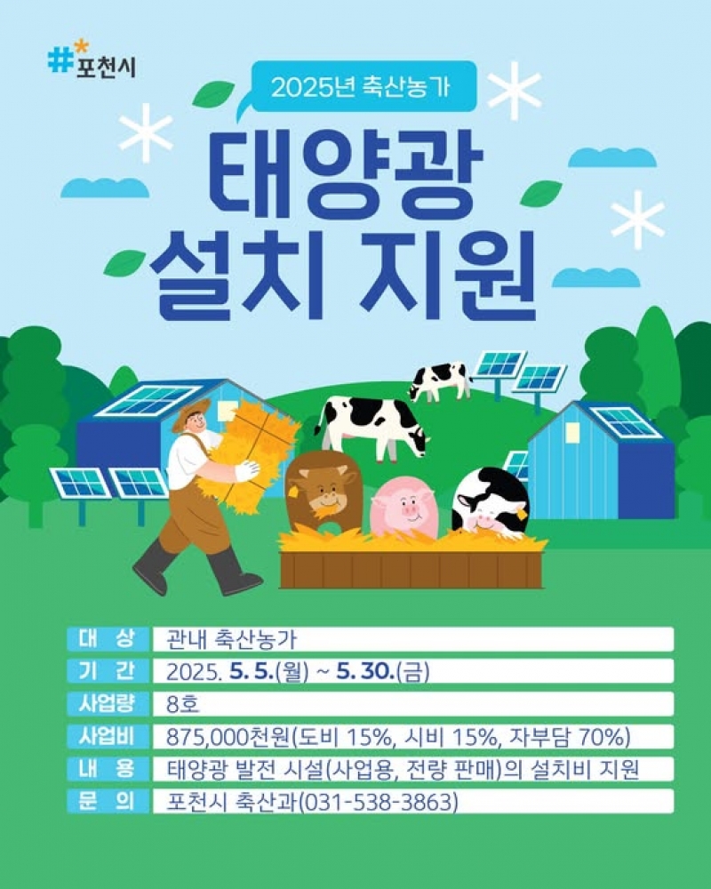 2025년 축산농가 태양광 설치 지원