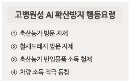 당신의 작은배려가 조류독감의 방어막이 됩니다