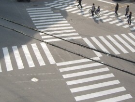 독특한 발상의 횡단보도