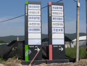 2010년 표준통합 지주이용 연립간판 설치사업 추진