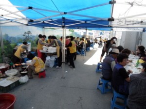 가산면 적십자봉사회,‘먹거리 장터’로 이웃사랑 실천