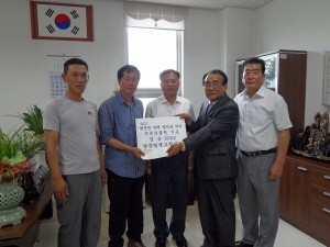 양문염색협동조합, 영중면 하계 방역을 위한 주유상품권 기증